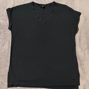 Banana Republic Black V-Neck Short Sleeve Tee